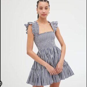 Hill House Navy and White Striped Mini Dress